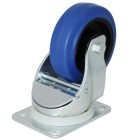 100mm Swivel Automatic Castor with Blue Rubber Wheel